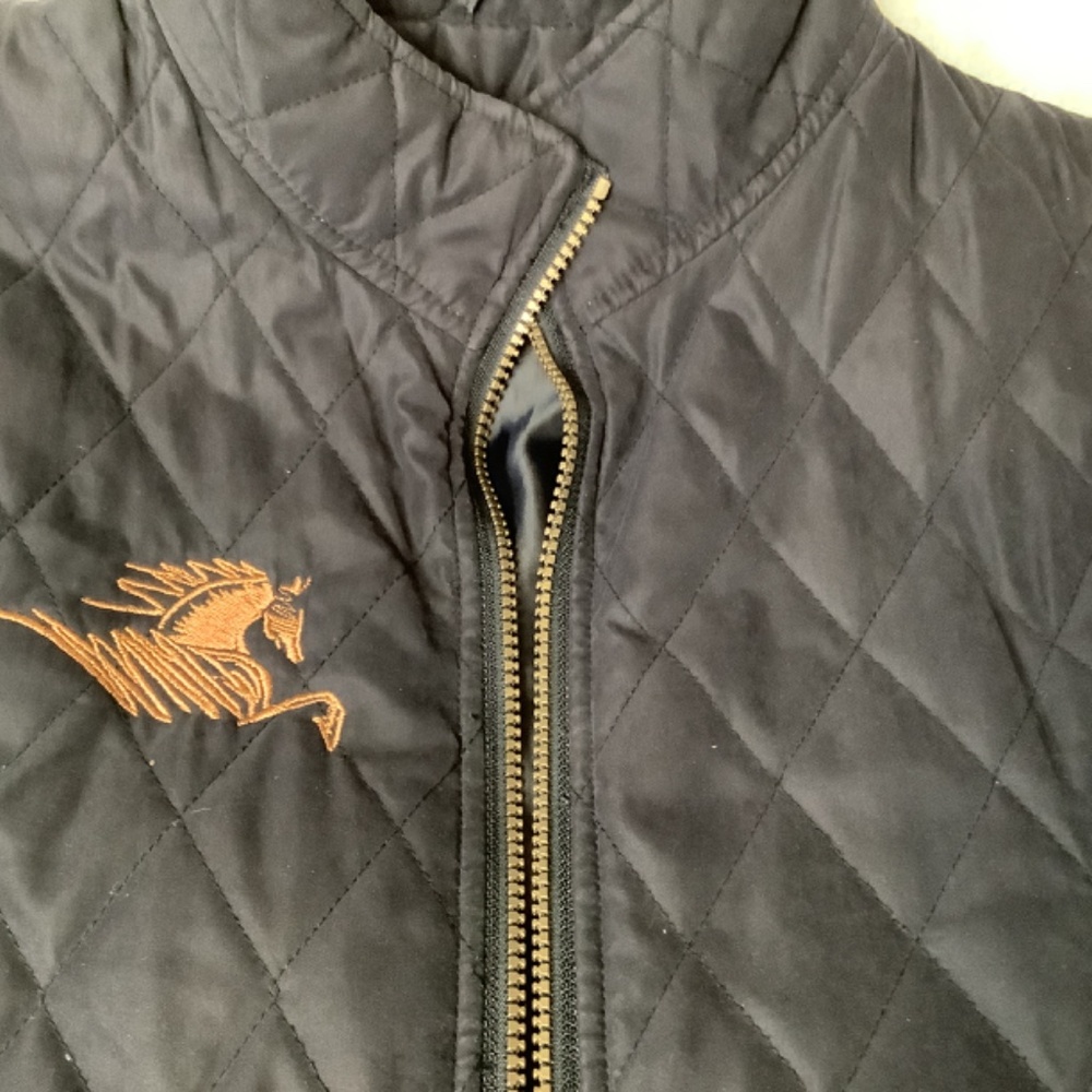 EUC Outback Trading Company black quilted vest s/m western - Picture 3 of 15